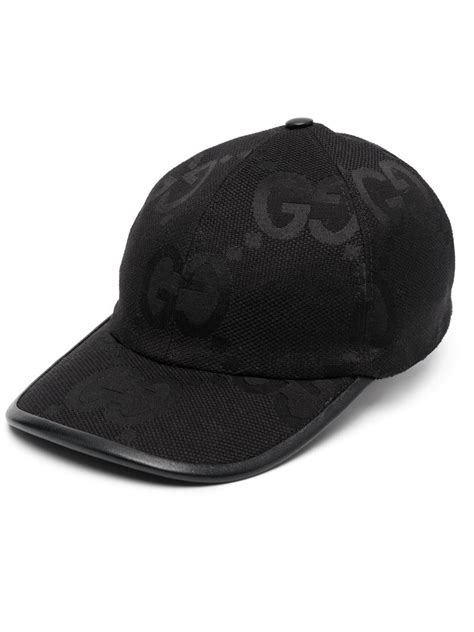 black jumbo gucci cap|black gucci hat men.